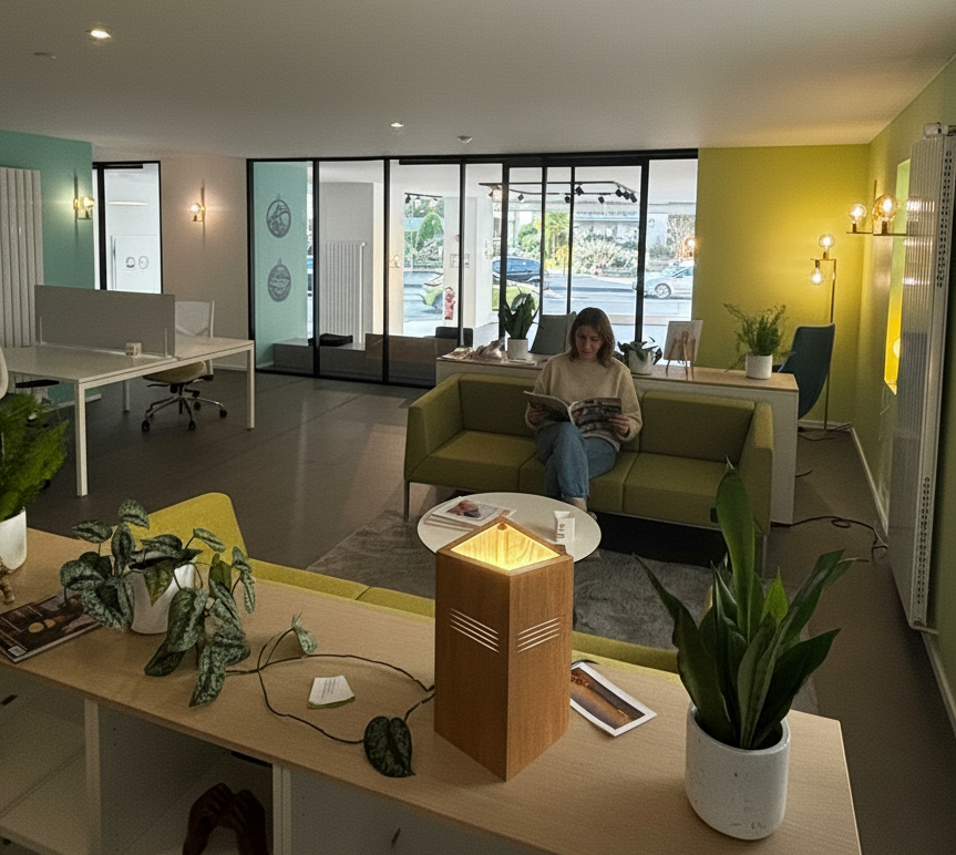 Client en salle d'attente - Laser Addiction Zero